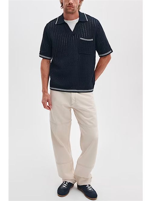 Johnny crochet polo shirt RAG & BONE | RH2926S6MCONY